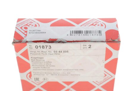 Подшипник опоры амортизатора febі Bilstein 01873