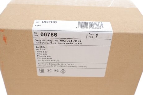 FEBI Фильтр возд. D207-307,407D,409D OM616/617.919 10/82- febі Bilstein 06786