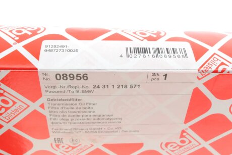 Фильтр масляный АКПП BMW (E31, E32, E34) 85-96 (FEBI) febі Bilstein 08956