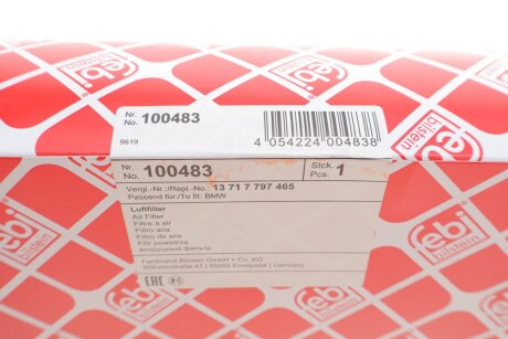 FEBI BMW Фильтр воздушный E90/91/X1 2,0-3,0d febі Bilstein 100483