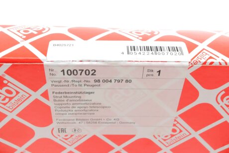 Подушки амортизатора febі Bilstein 100702