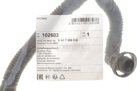 Патрубок вентиляції картерних газів febі Bilstein 102603