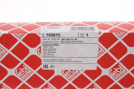 Фильтр салона febі Bilstein 105815