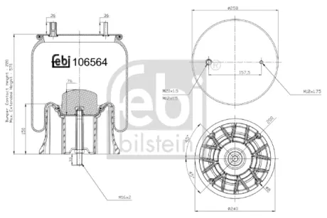 Пневмоподушка febі bilstein 106564