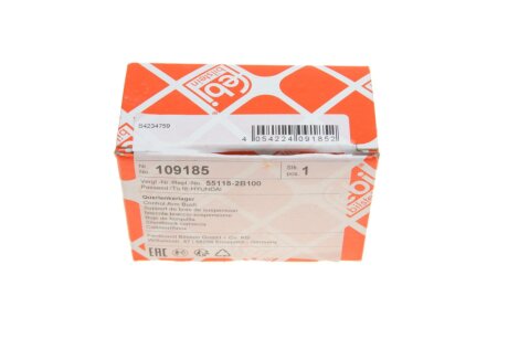 Сайлентблок шкворня лів/прав задн HYUNDAI SANTA FÉ II, SANTA FÉ II/SUV KIA SORENTO II 2.0D-3.5 03.06- febі Bilstein 109185