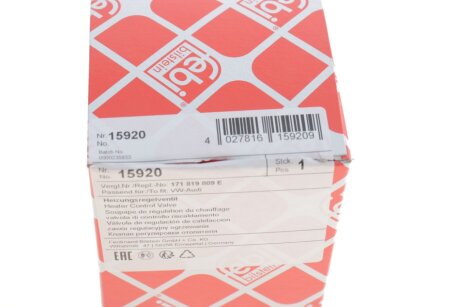 Клапан отопителя febі Bilstein 15920