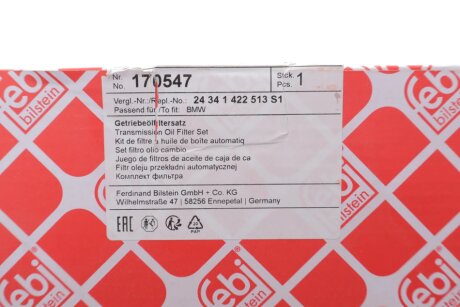 Фильтр АКПП, комплект febі Bilstein 170547