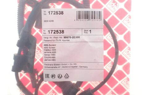 FEBI HYUNDAI Датчик ABS передн. лев.Tucson febі Bilstein 172538
