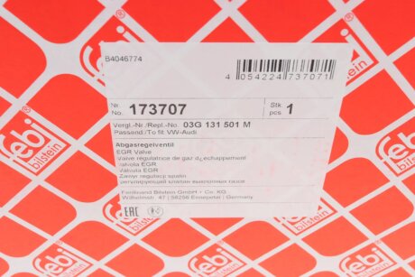 Клапан рецеркуляції відпрацьованих газів febі Bilstein 173707