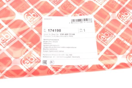 Захист дискових гальм febі Bilstein 174198