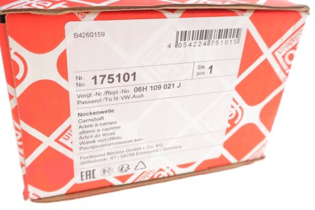 Вал розподільчий febі Bilstein 175101