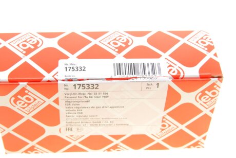 Клапан контролю системи випуску відпрацьованих газів febі Bilstein 175332