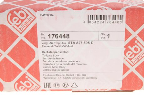 Замок дверей багажника febі Bilstein 176448