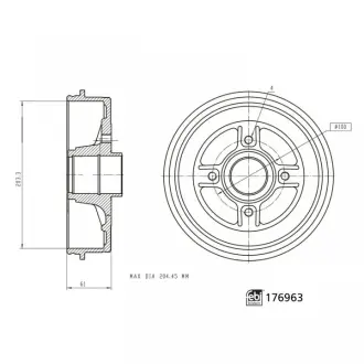 Гальмівний барабан Febі Bilstein 176963