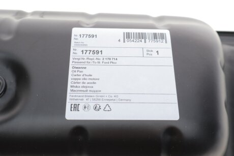 FEBI CITROEN піддон мастила Berlingo B9 1.6 HDI, FORD febі Bilstein 177591