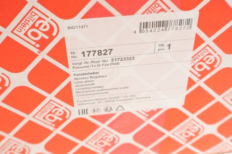 Механізм склопідіймача febі Bilstein 177827