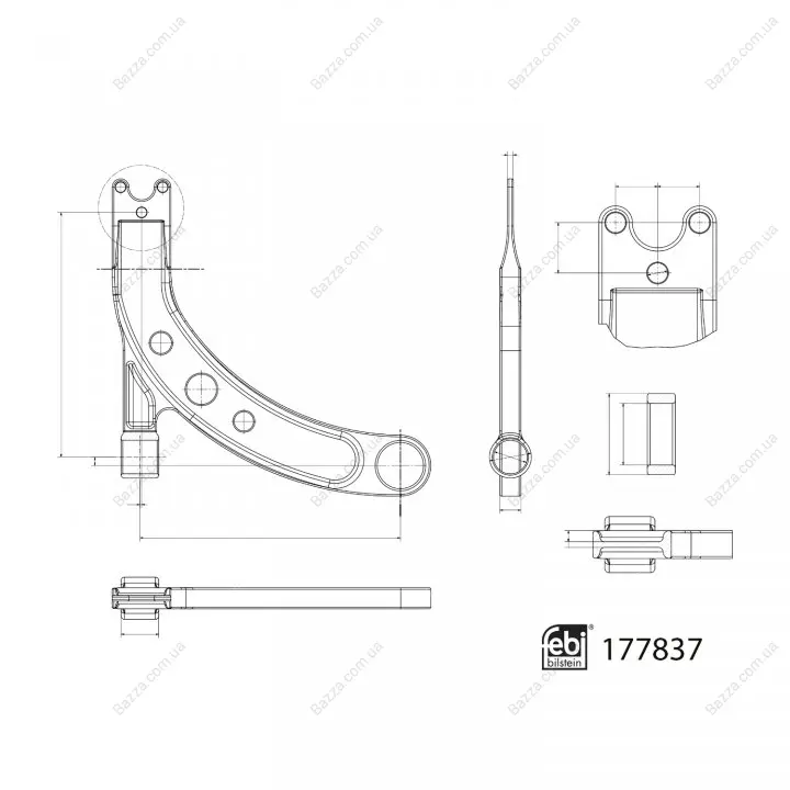 Важіль підвіски передній febі bilstein 177837