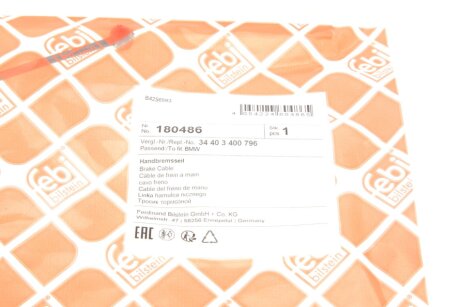 Трос ручних гальм febі Bilstein 180486