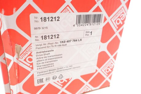 К-т валу привідного febі Bilstein 181212