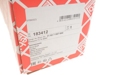 К-т валу привідного febі Bilstein 183412