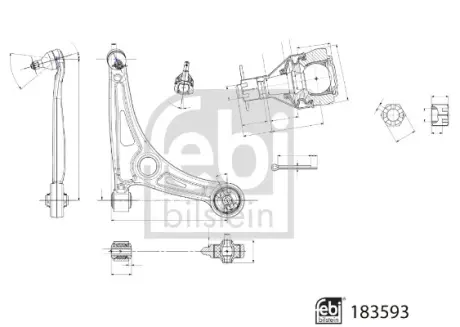 Важіль підвіски передній Febі Bilstein 183593