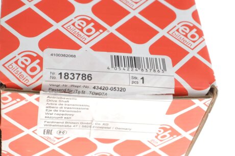 К-т валу(шарніру приводу) febі Bilstein 183786