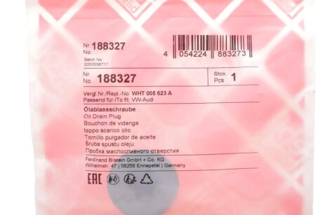 B_Пробка піддону VW e-Golf/ID3/ID4/ID5 febі Bilstein 188327