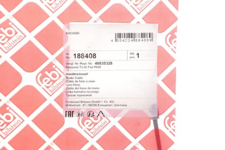 Трос ручних гальм febі Bilstein 188408