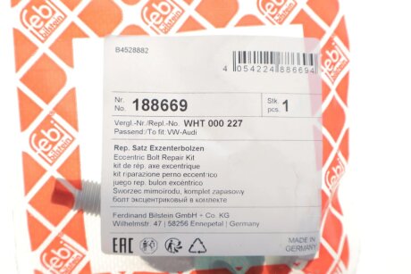 Болт регулювання febі Bilstein 188669