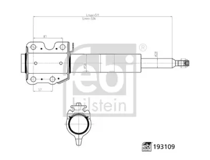 FEBI DB амортизатор газ.передн.(1-катковий) Sprinter,LT28-46 96- Febі Bilstein 193109