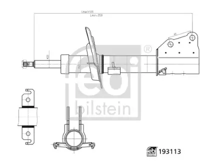 FEBI RENAULT амортизатор газ.передн.Kangoo 08- febі bilstein 193113 Рено Кенго 2