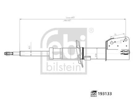 FEBI NISSAN амортизатор газ.передн.Primastar,Renault Trafic II 01-,Opel Vivaro febі bilstein 193133 Рено Трафик 2