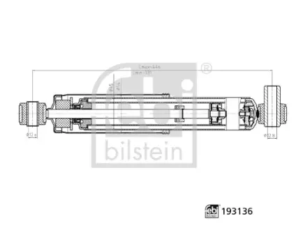 Задний амортизатор (стойка) febі bilstein 193136 Рено Express