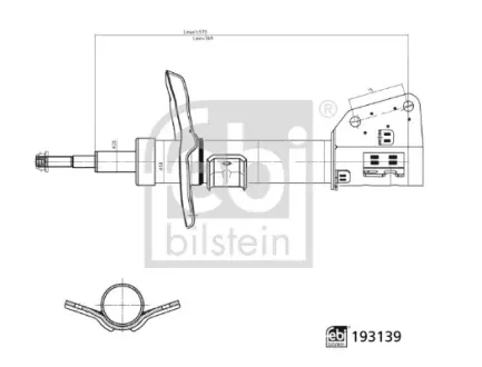 FEBI NISSAN амортизатор газ.передн.NV400,Opel Movano B 10-,Renault Master III febі bilstein 193139