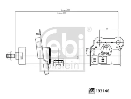 FEBI FORD амортизатор газ.передн. лів. B-MAX, FIESTA VI febі bilstein 193146