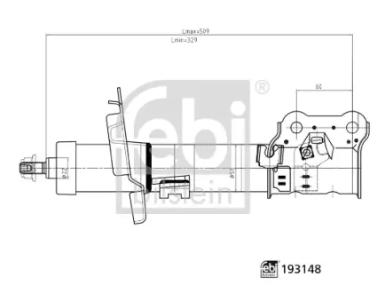 FEBI FORD амортизатор газ.передн. прав. B-MAX, FIESTA VI Febі Bilstein 193148