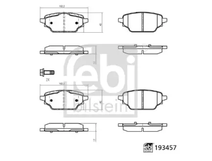 Колодки гальмівні дискові Febі Bilstein 193457