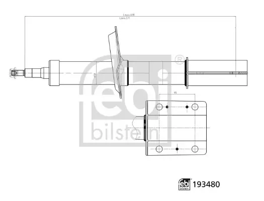 FEBI FIAT амортизатор масл.перед.Ducato 10-14 94- febі bilstein 193480