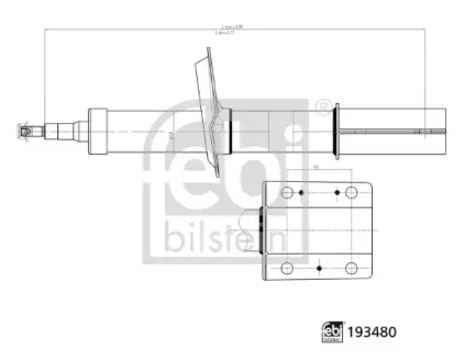 FEBI FIAT амортизатор масл.перед.Ducato 10-14 94- febі bilstein 193480 Ситроен Джампер