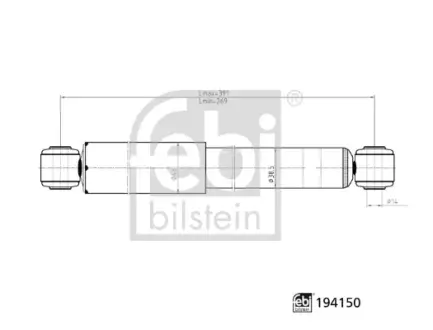 Задний амортизатор (стойка) febі bilstein 194150
