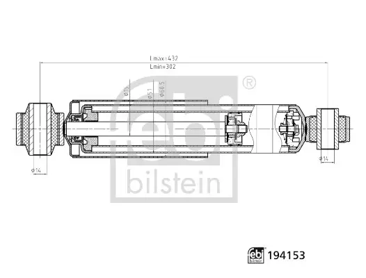 Задний амортизатор (стойка) febі bilstein 194153