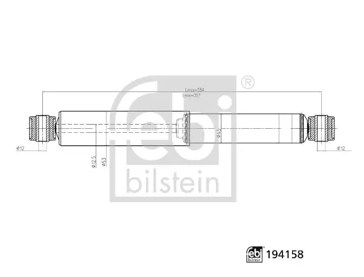 Задний амортизатор (стойка) febі bilstein 194158