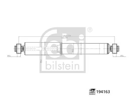 Задний амортизатор (стойка) febі bilstein 194163