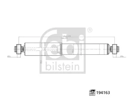 Задний амортизатор (стойка) febі bilstein 194163