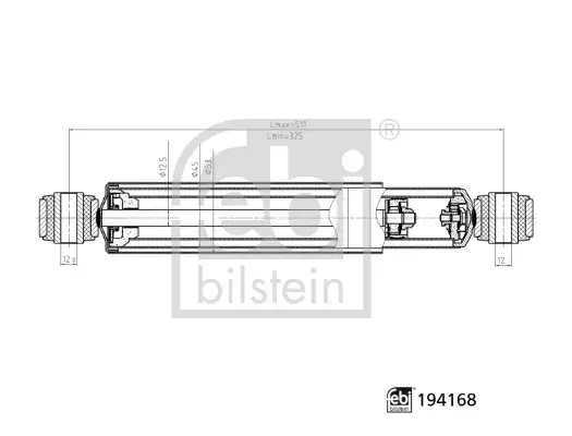 Задний амортизатор (стойка) febі bilstein 194168