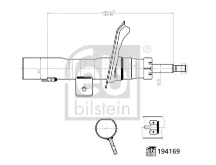 FEBI CITROEN амортизатор газ.передн.лів. Berlingo 96- febі bilstein 194169