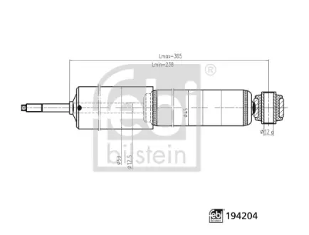 FEBI MAZDA Амортизатор газ.передн.B-Serie 96- febі bilstein 194204 Форд Рейнджер