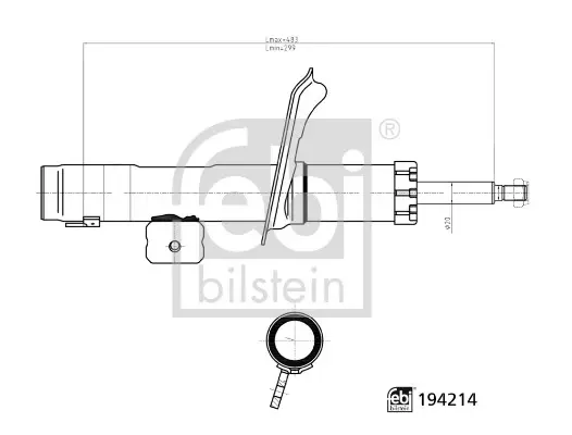 FEBI CITROEN амортизатор масл.передн.прав. Berlingo 96- febі bilstein 194214