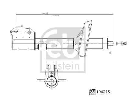 FEBI RENAULT амортизатор газ.передн.Kangoo 1.6 16V,1.9dCi 4x4 02- Febі Bilstein 194215