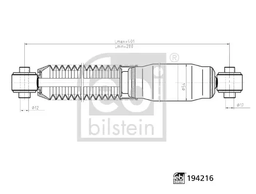 Задній амортизатор (стойка) Febі Bilstein 194216 (фото 1)